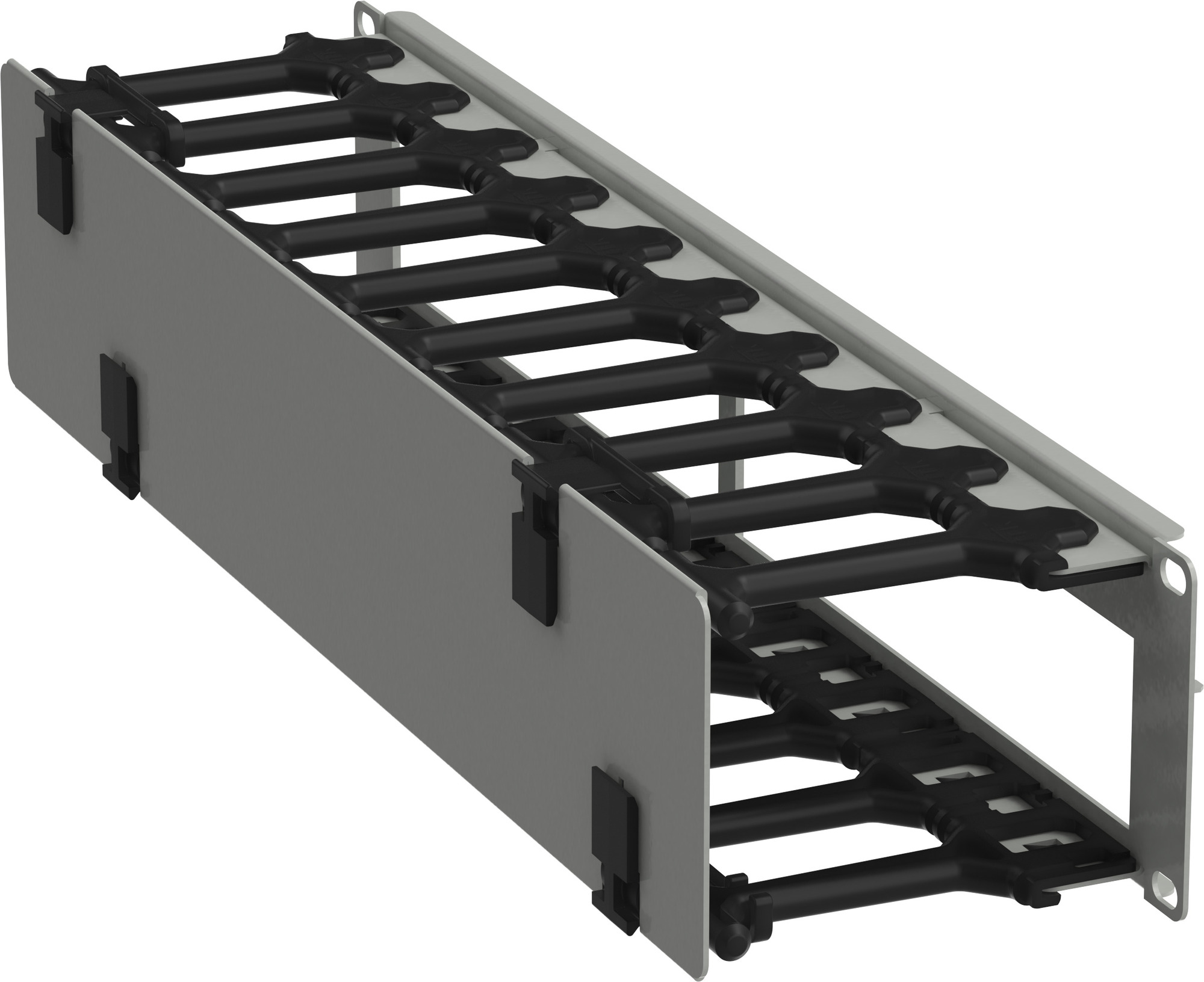 Кабель-органайзер горизонтальный 19'' 2U серый РФ