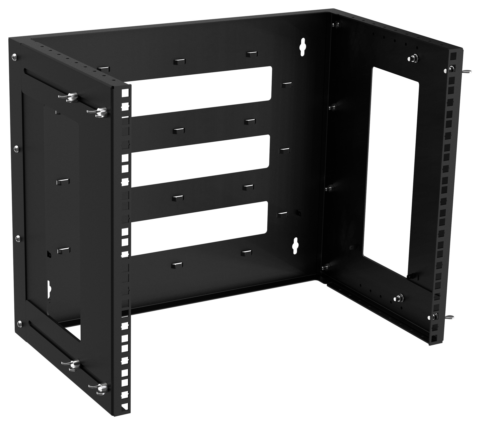 Рама настенная регулируемая 300-500мм 9U черная