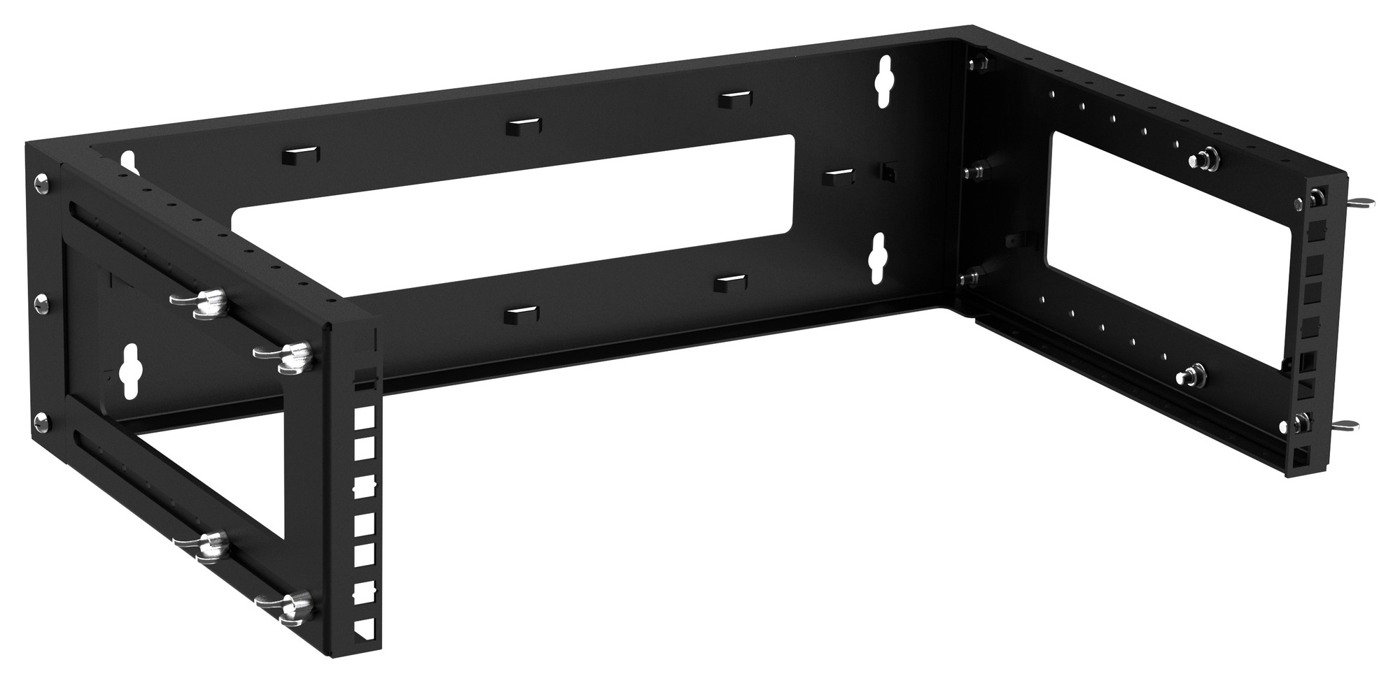 Рама  настенная регулируемая 300-500мм 3U черная