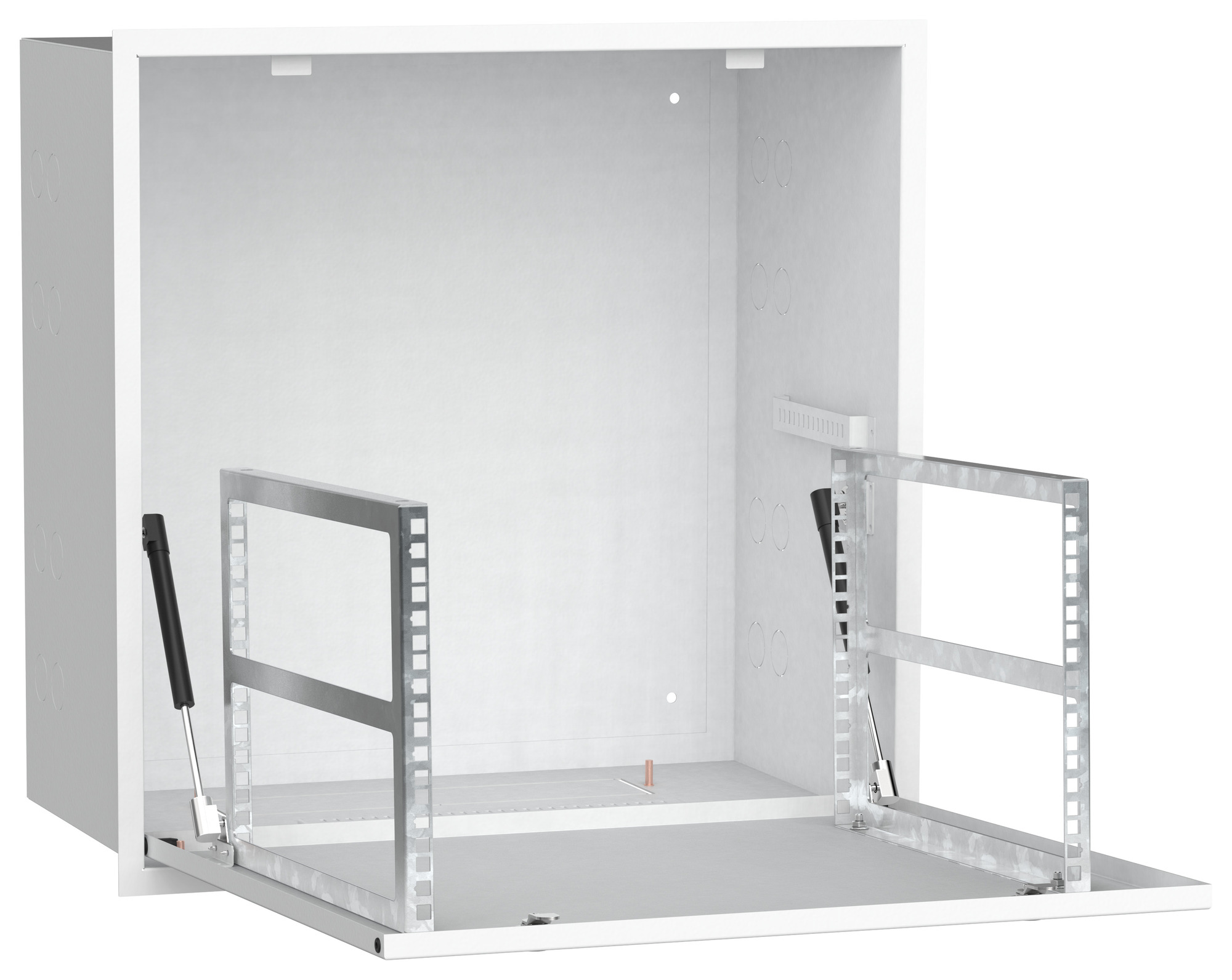 Шкаф LINEA R встраиваемый потолочный 6U 600х600мм дверь металлическая белый