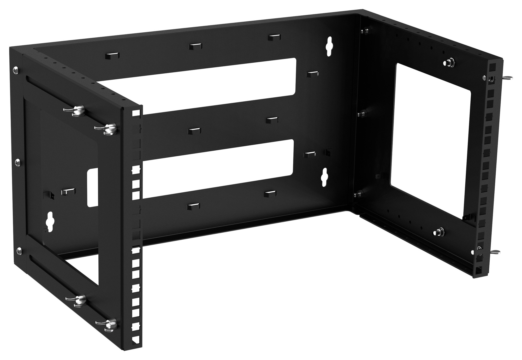 Рама настенная регулируемая 300-500мм 6U черная