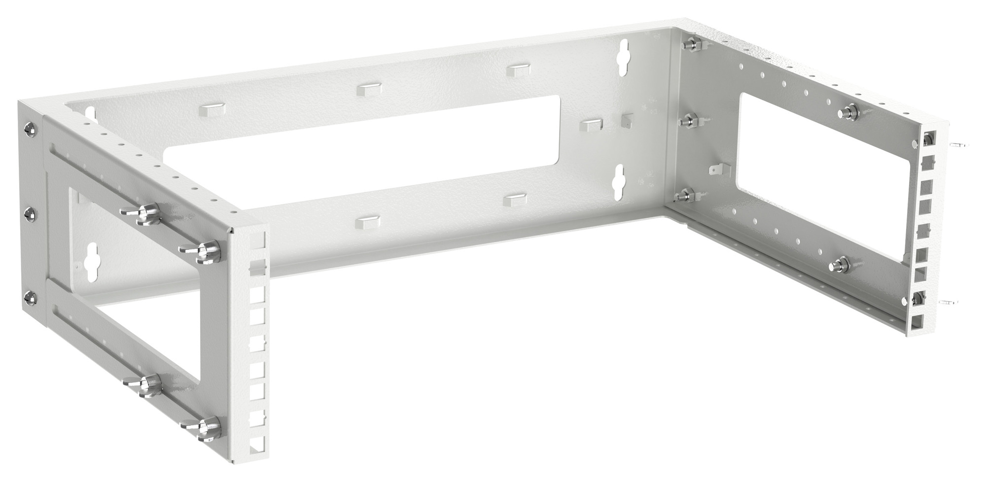 Рама настенная регулируемая 300-500мм 3U серая