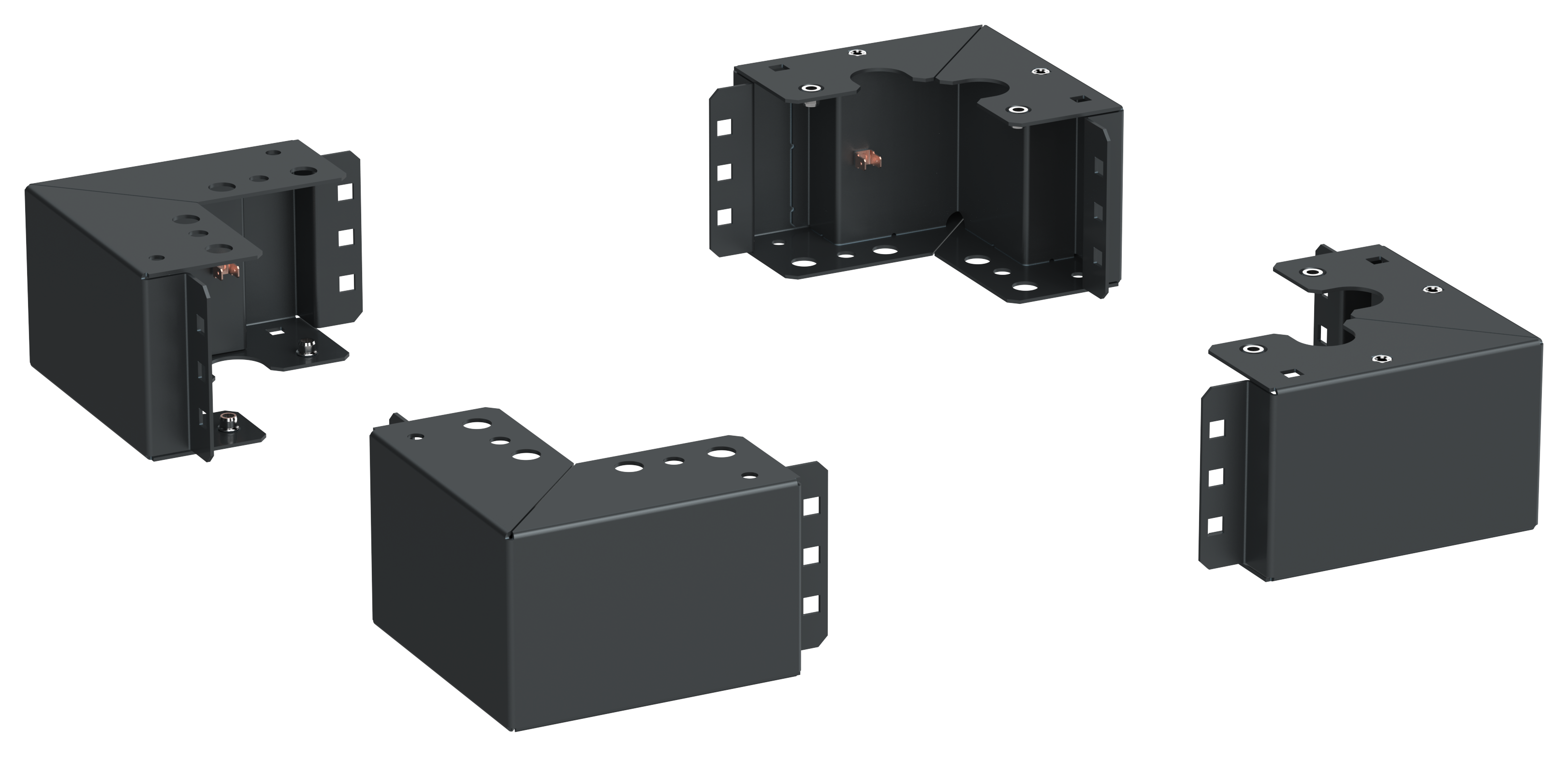 Уголок цоколя h=100мм чер. LINEA S (4шт/компл)