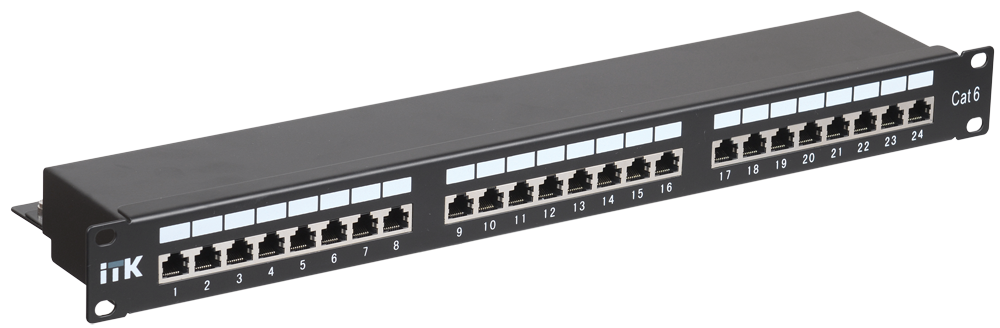 Патч-панель 1U категория 6 STP 24 порта (Dual)
