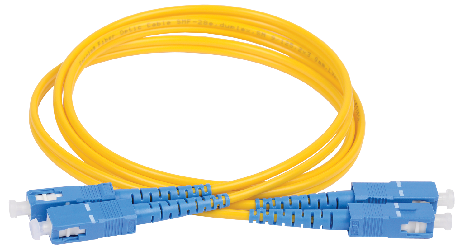 Патч-корд оптический соединительный для одномодового кабеля (SM) 9/125 (OS2) SC/UPC-SC/UPC двойного исполнения (Duplex) LSZH 1м