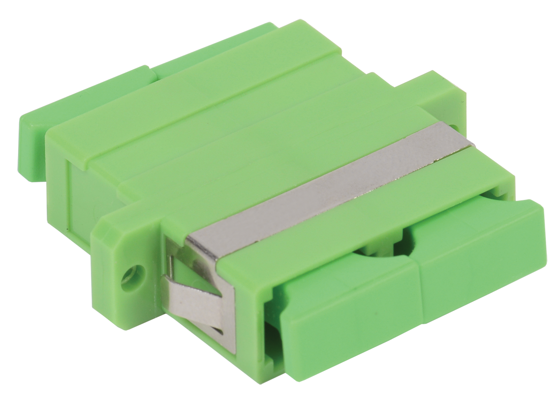 Адаптер проходной SC-SC для одномодового и многомодового кабеля (SM/MM) с полировкой APC двойного исполнения (Duplex)