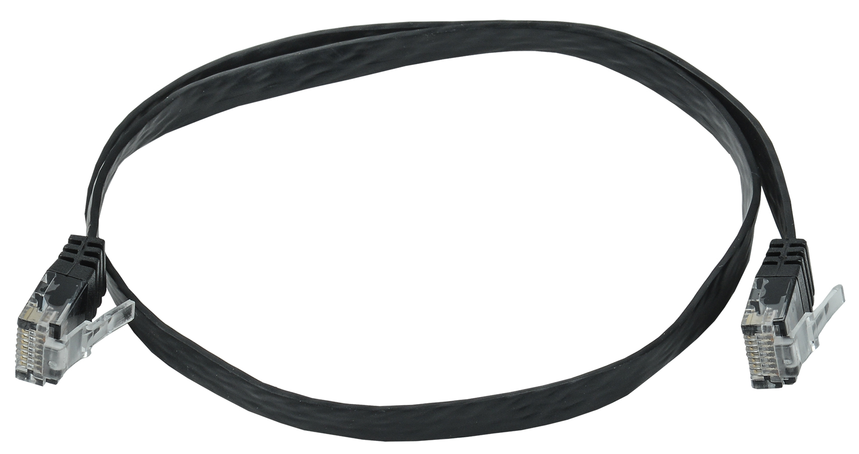 Патч-корд плоский категории 6 UTP 0.5м чёрный