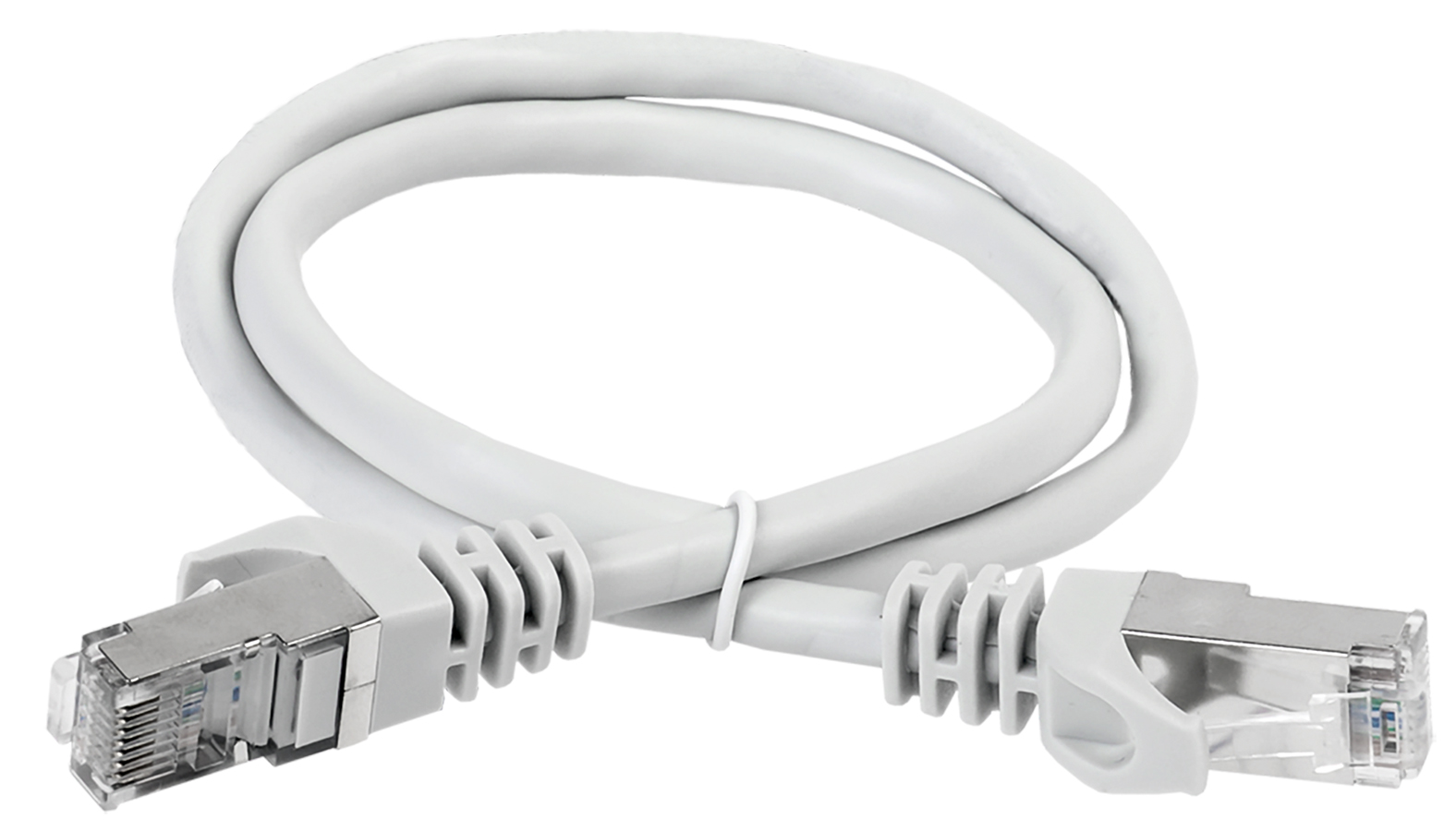 Патч-корд категория 6A S/FTP 5 метр LSZH серый