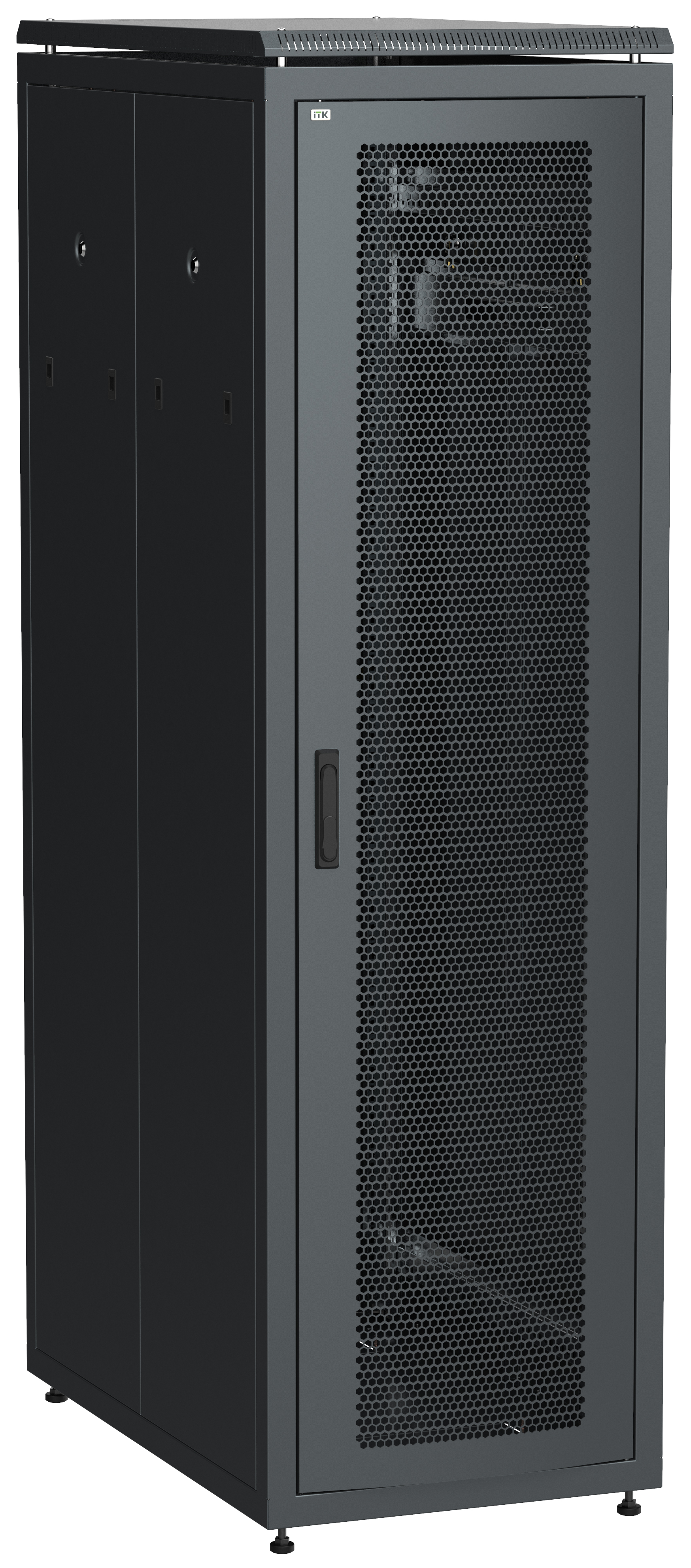 Шкаф сетевой 19 LINEA N 47U 600х1000 мм перфорированные двери черный '