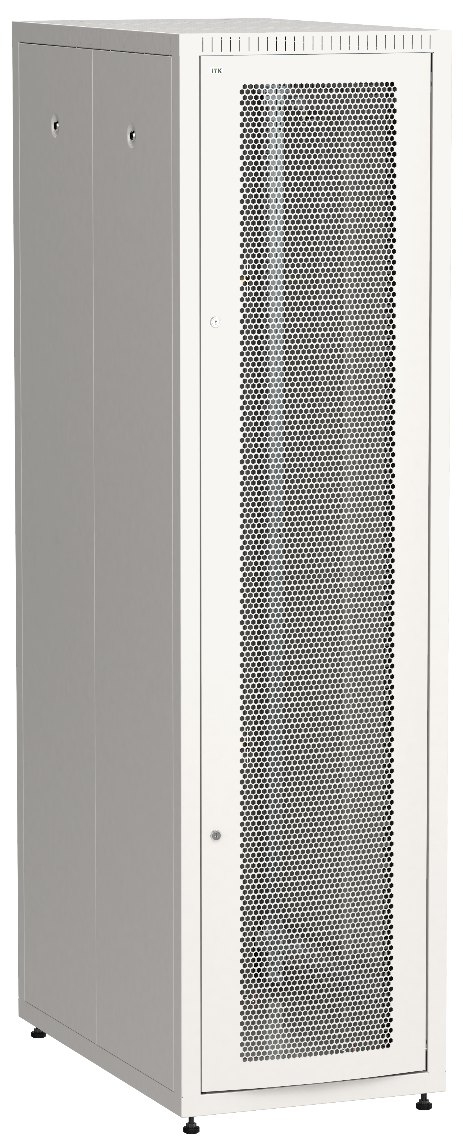 Шкаф LINEA E 33U 600х1000мм двери 2шт перфорированная и металл серый