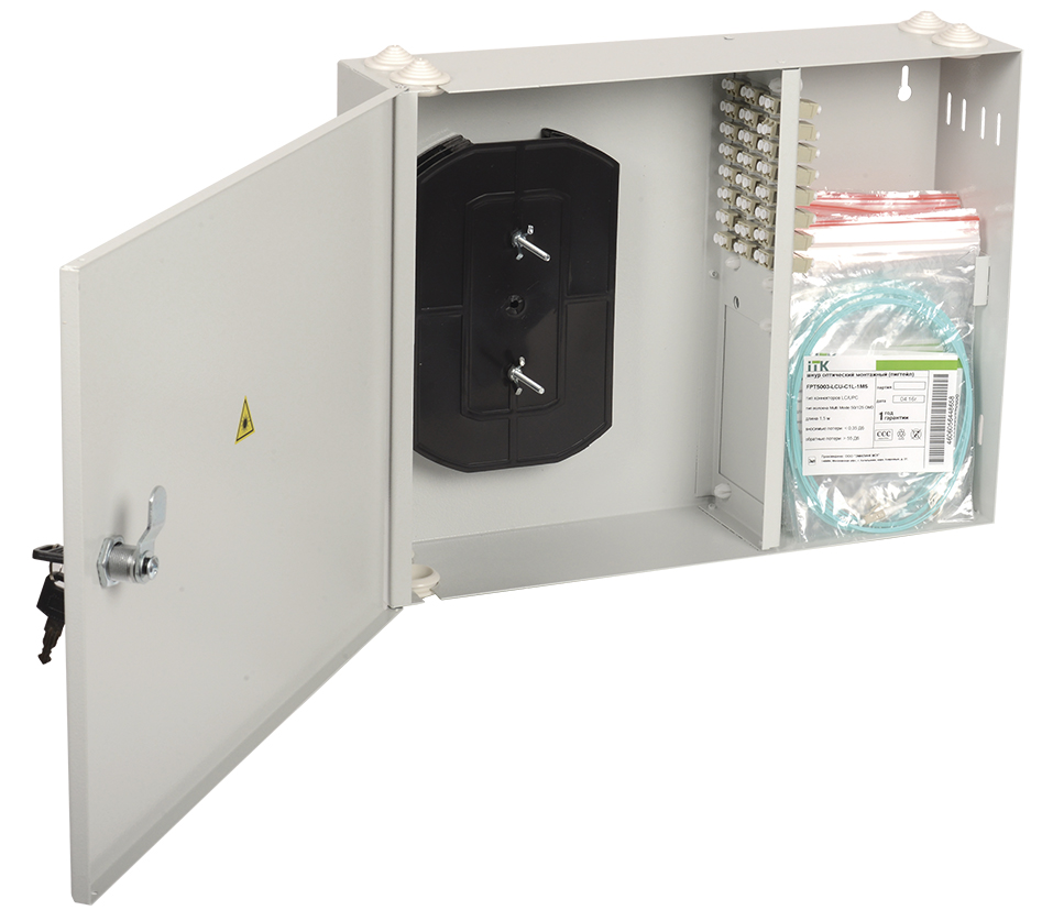 Кросс настенный укомплектованный SC (duplex) 12шт (OM3)