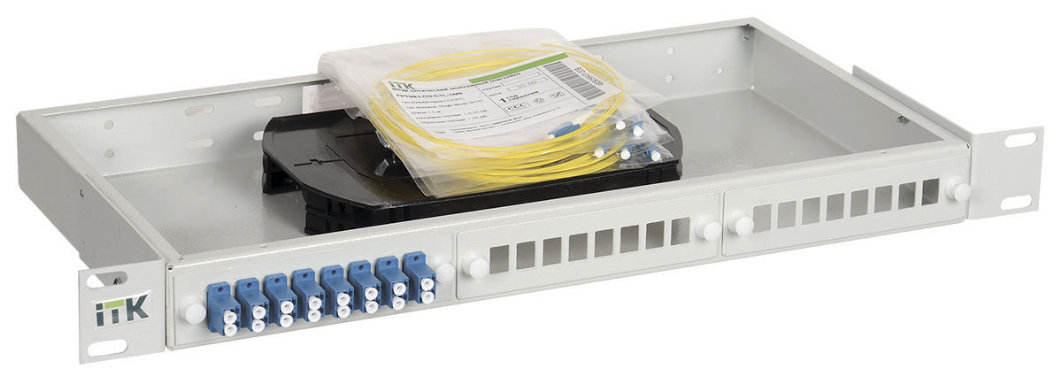 1U кросс укомплектованный: LC (duplex) 4шт; (OS2) FOBX24-1U-4LCUD09 ITK