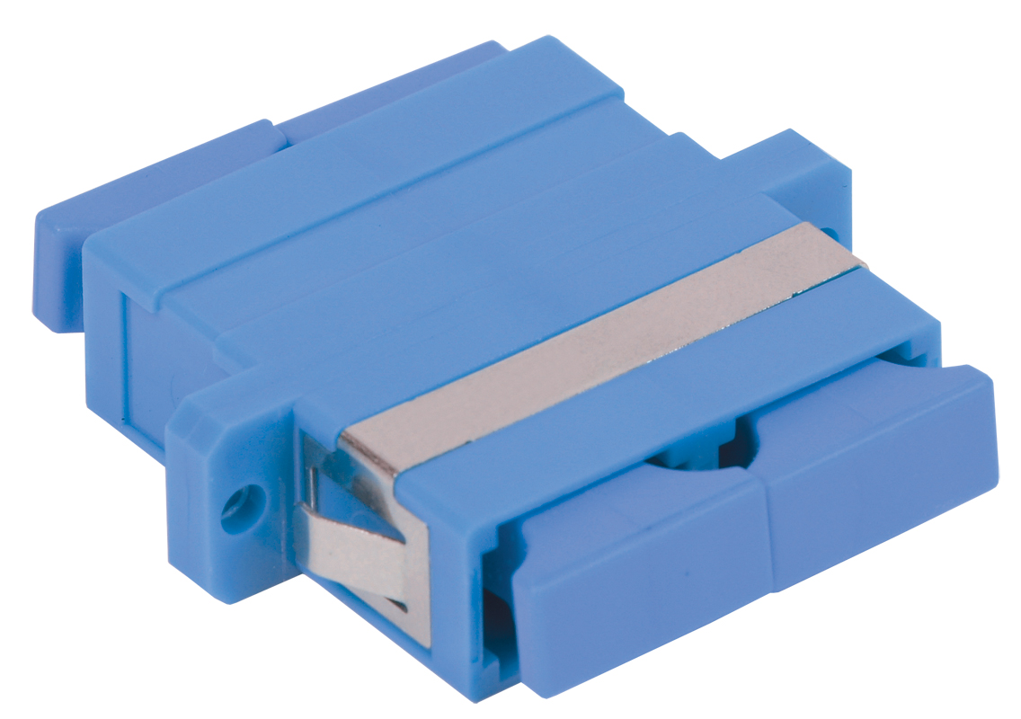 Адаптер проходной SC-SC для одномодового и многомодового кабеля (SM/MM) с полировкой UPC двойного исполнения (Duplex)