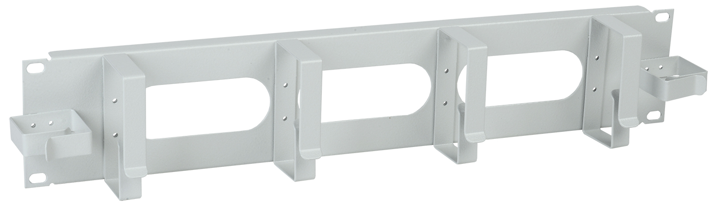 Органайзер кабельный 2U 2 боковых горизонтальных и 4 вертикальных кольца серый