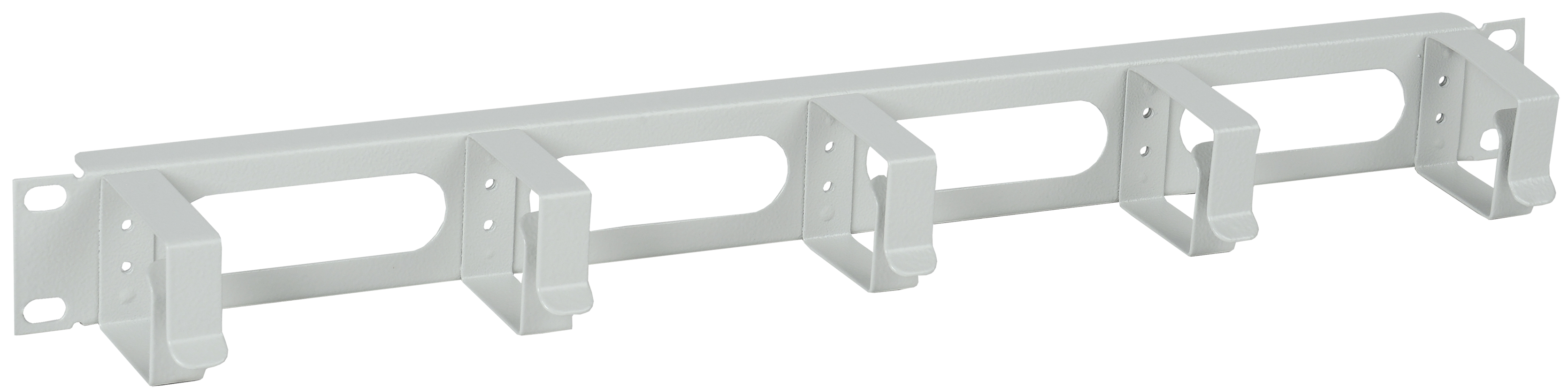 Органайзер кабельный 19дюймов 1U 5 колец серый