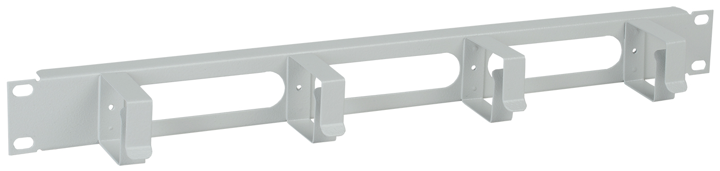 Органайзер кабельный 19 дюйм 1U 4 кольца серый