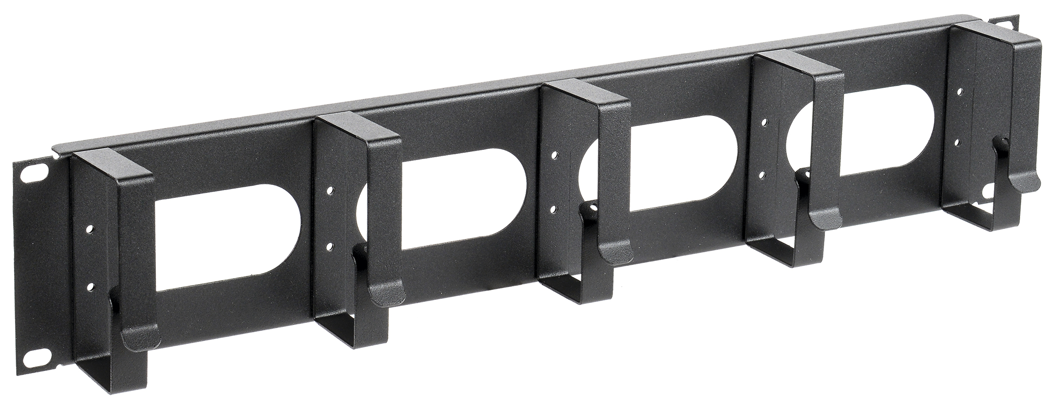 Органайзер кабельный 19 дюйм 2U 5 колец черный