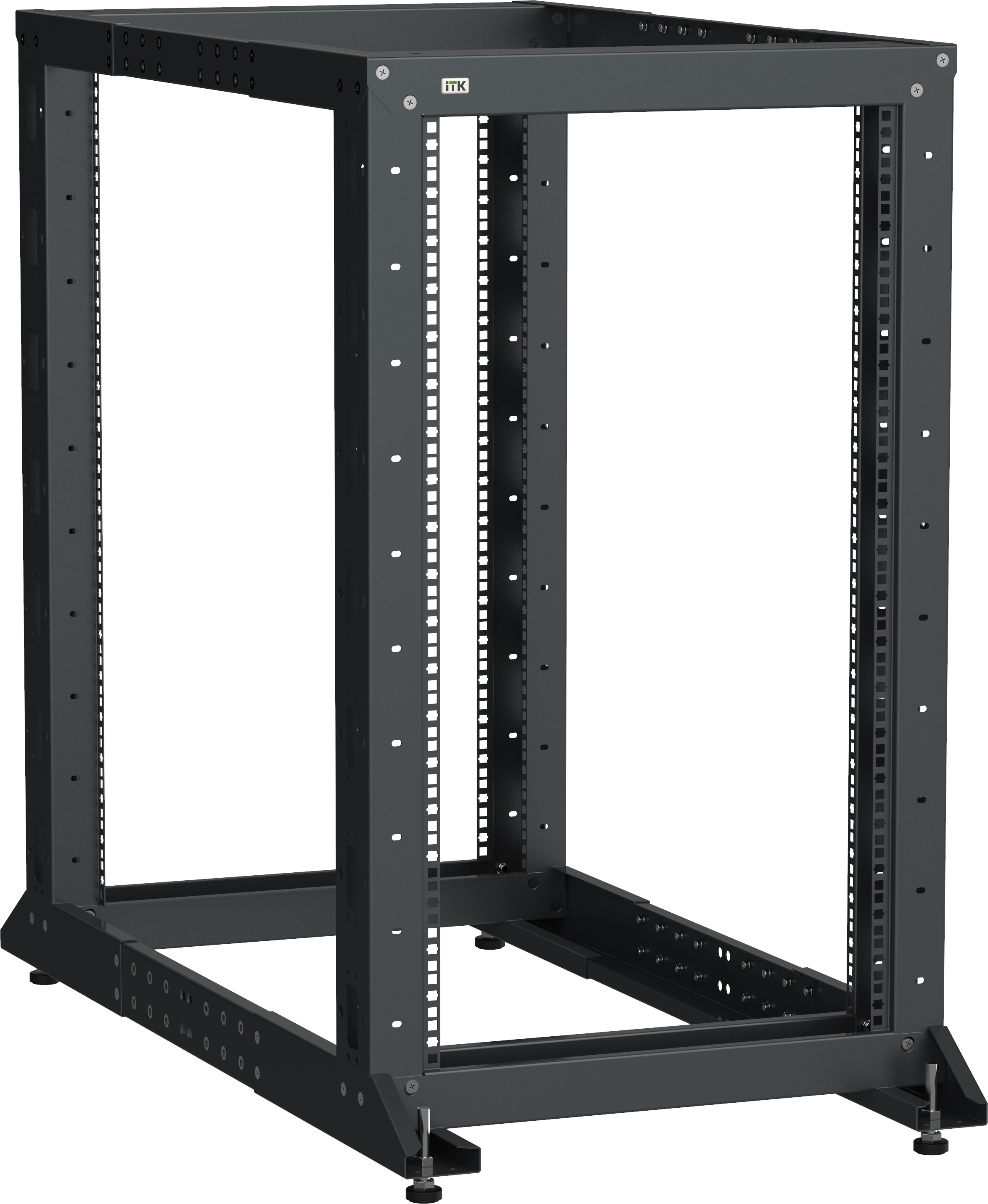 Стойка двухрамная LINEA F 52U 600х600-1000мм черная