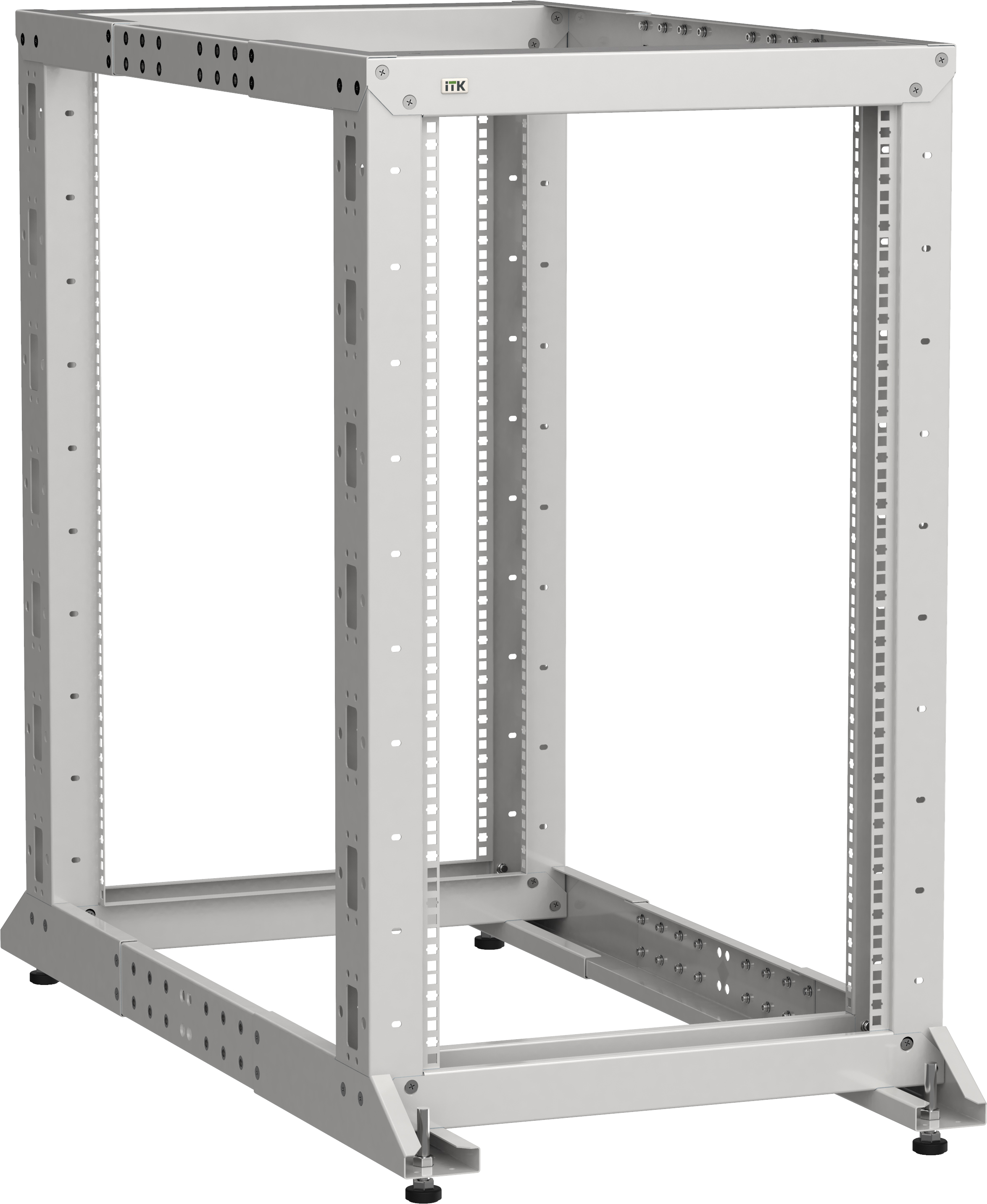 Стойка двухрамная LINEA F 42U 600х600-1000мм серая