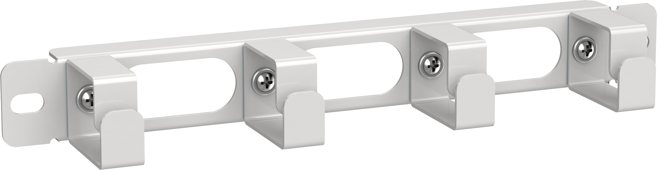 Органайзер кабельный 10' 1U 4 кольца серый