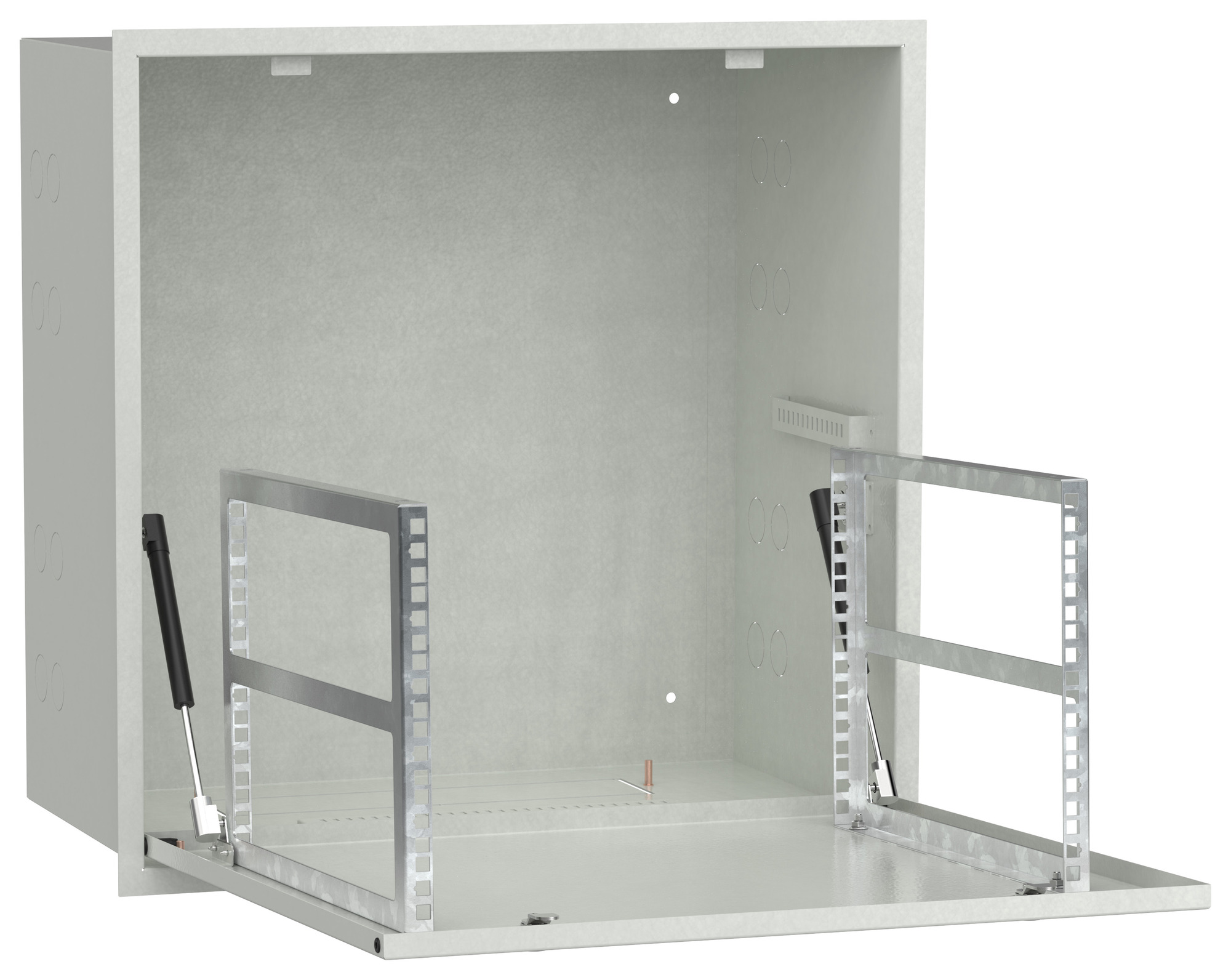 Шкаф LINEA R встраиваемый потолочный 6U 600х600мм дверь металлическая серый