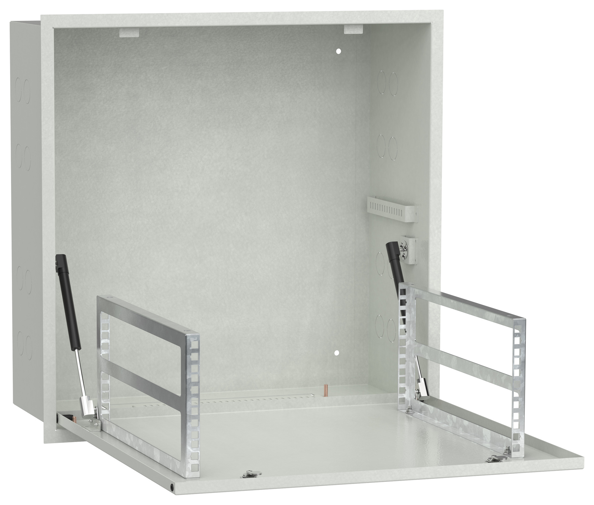 Шкаф LINEA R встраиваемый потолочный 4U 600х600мм дверь металлическая серый