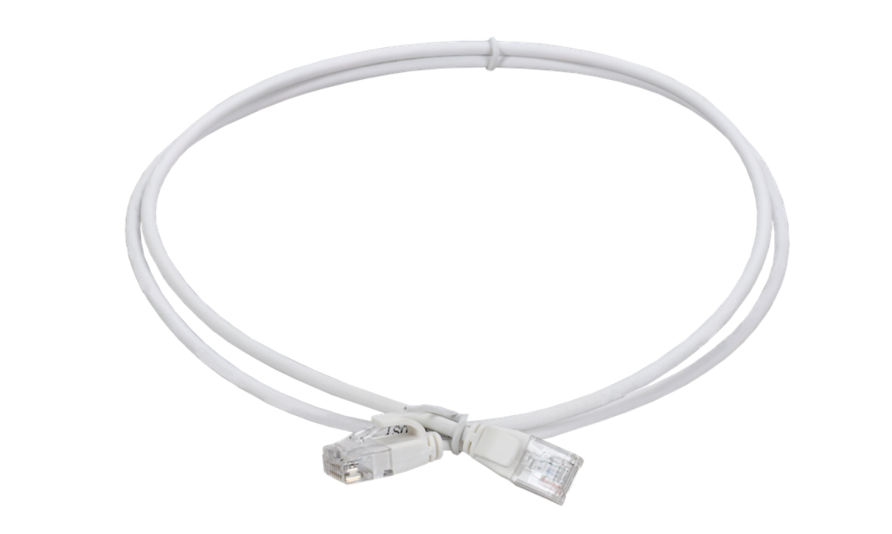 Патч-корд категории 5E UTP LSZH 2м slim колпачок с язычком белый