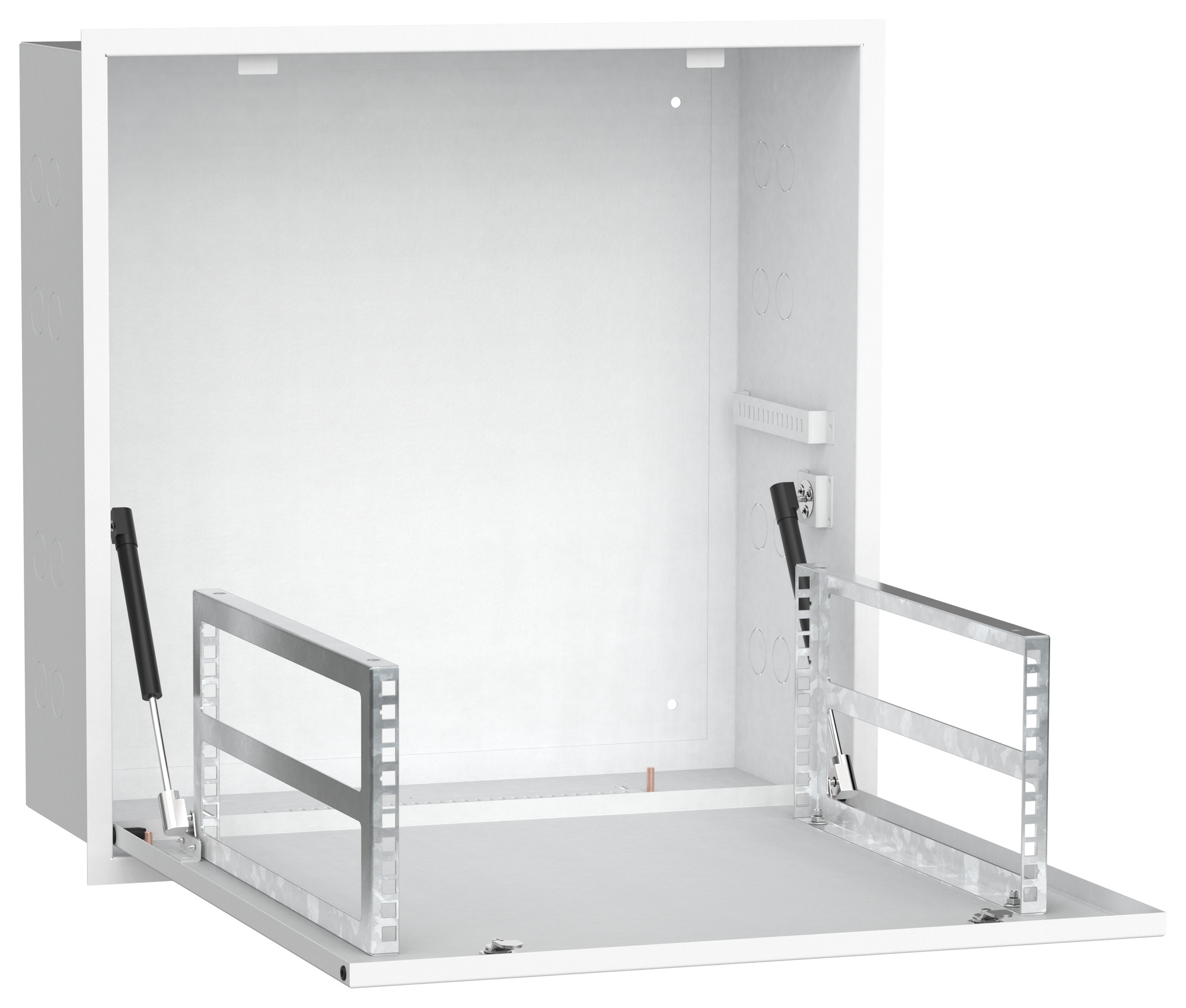 Шкаф LINEA R встраиваемый потолочный 4U 600х600мм дверь металлическая белый