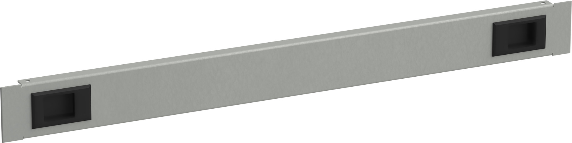 Фальш-панель by ZPAS 19'' 1U крепление на защелках серая РФ