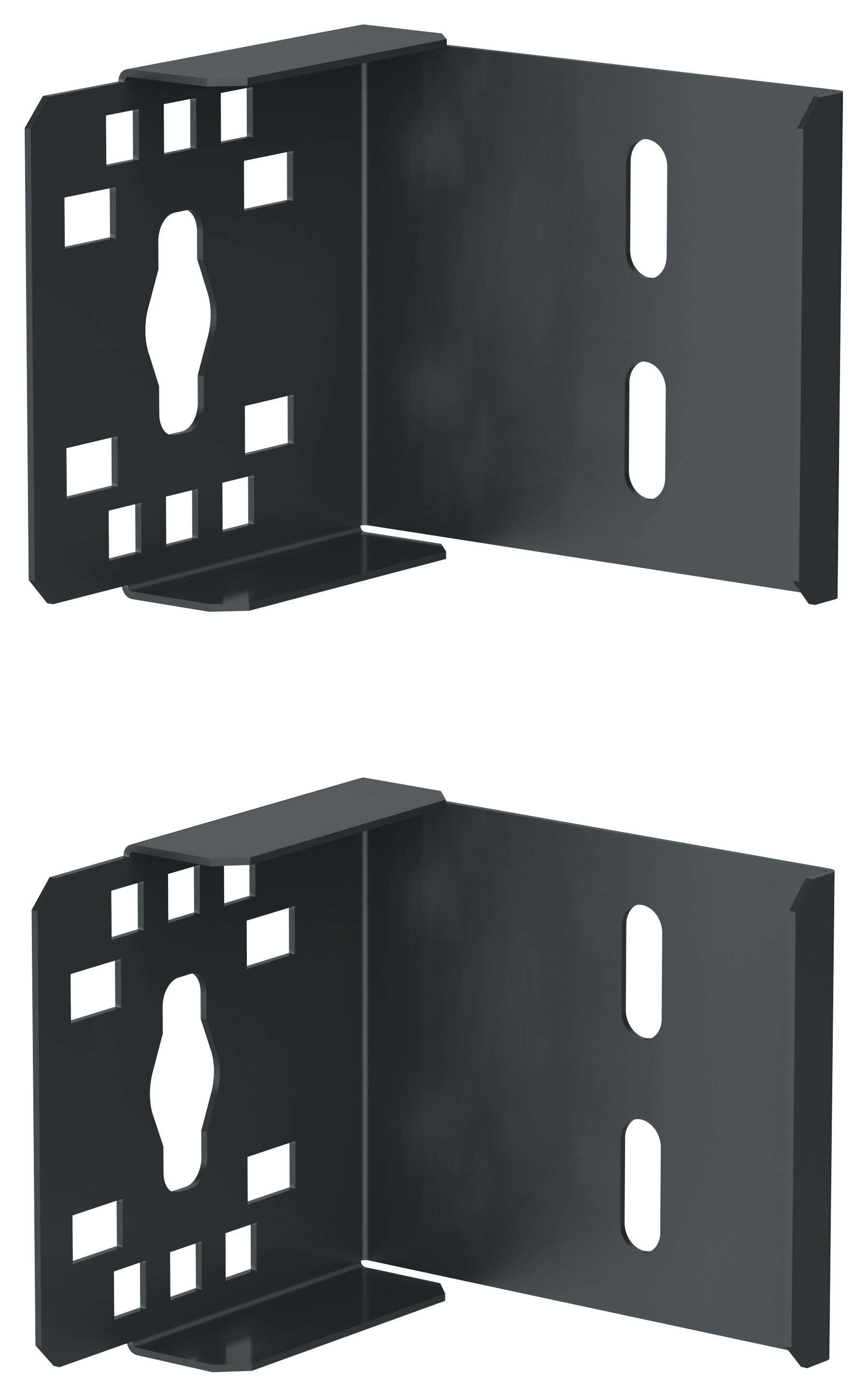 Кронштейн для крепления вертикального             кабель-оргорганайзера в зоне Zero-U черный        (2шт/компл)
