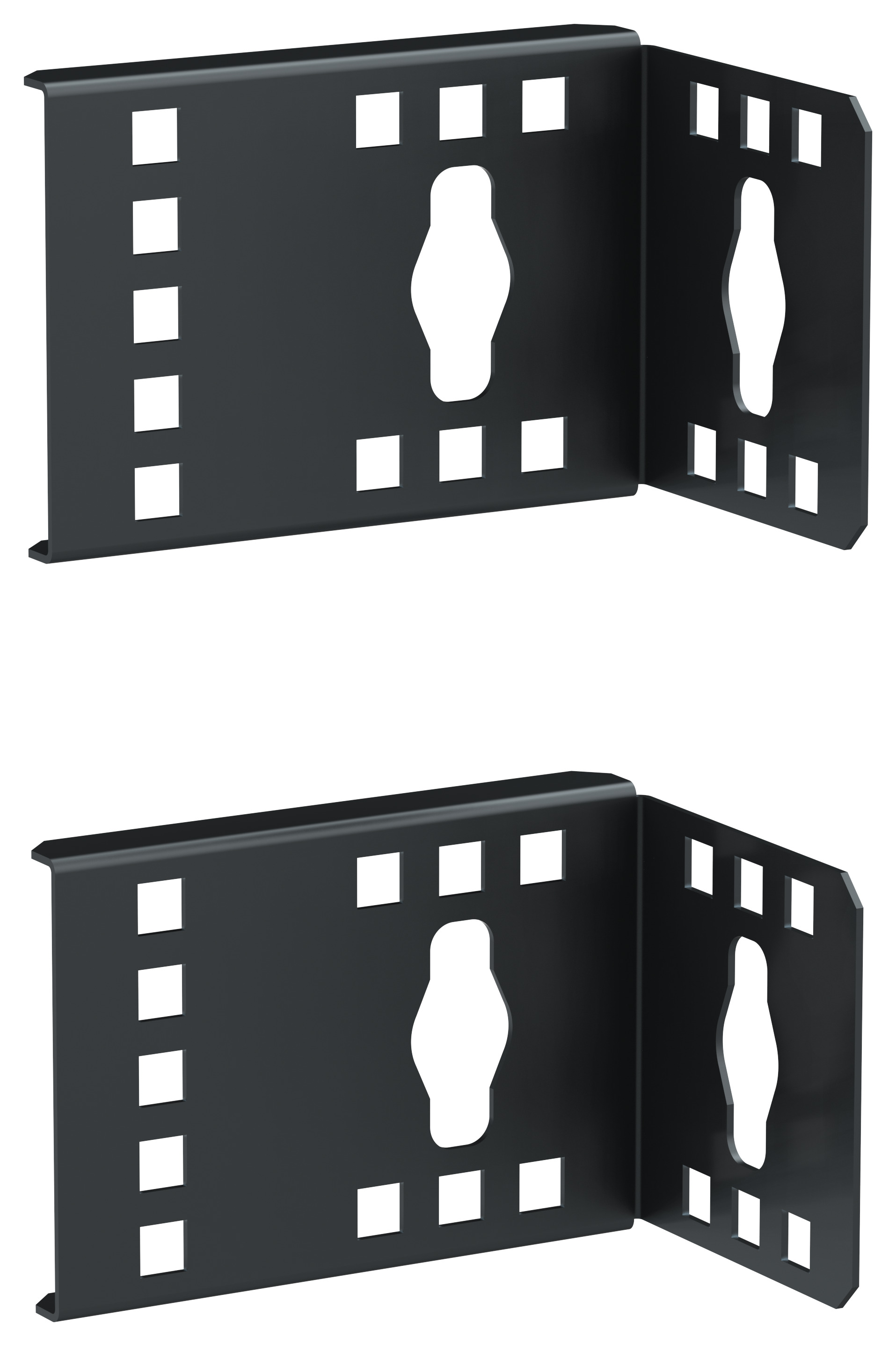 Кронштейн для крепления вертикальных PDU в зоне Zero-U черный (2шт/компл)