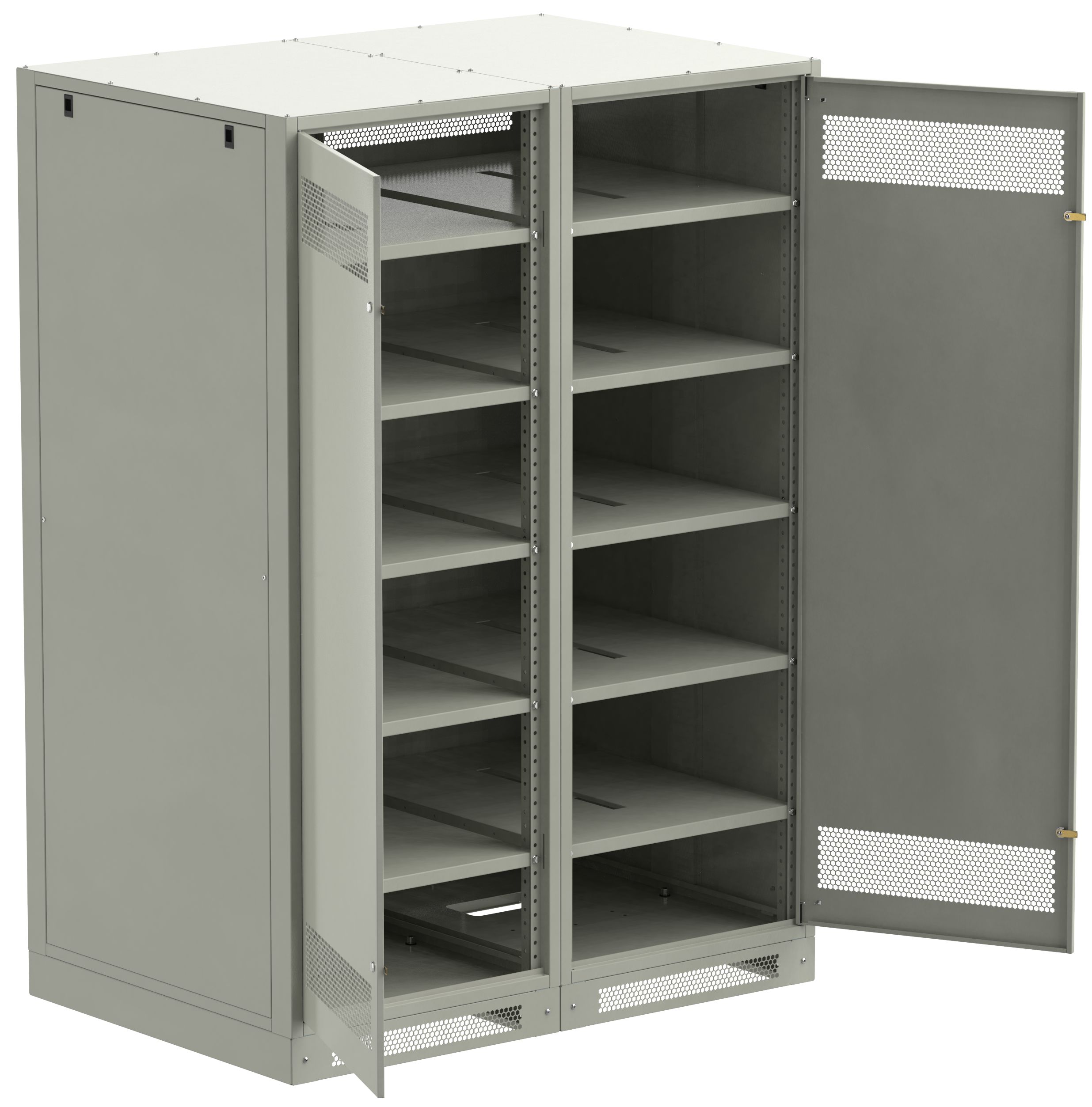 Шкаф аккумуляторный ITK LB35-20H49-2M, 2000×1400×950мм, двустворчатая дверь, серый