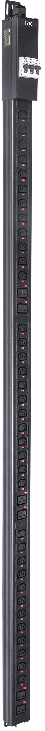 Блок распределения питания ITK BASE PDU PV1113 43U 3ф 32А 36C13 6C19 3м IEC60309