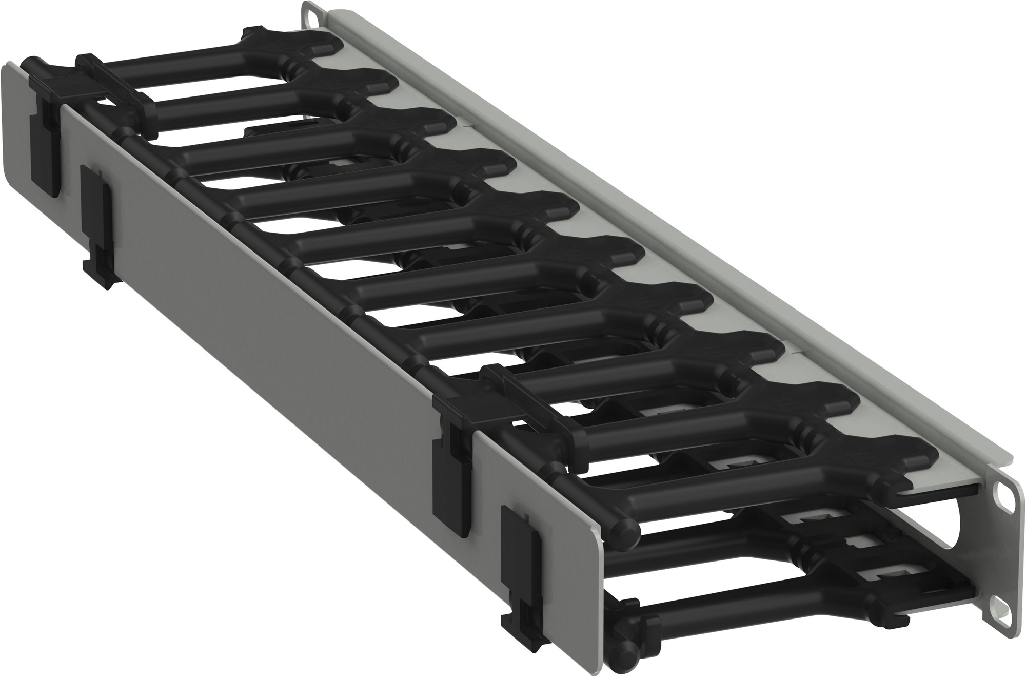 Кабель-органайзер горизонтальный 19'' 1U серый РФ