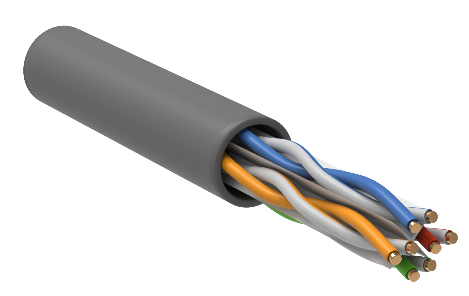 Витая пара U/UTP кат.6 4х2х23AWG PVC серый (305м) РФ/Т