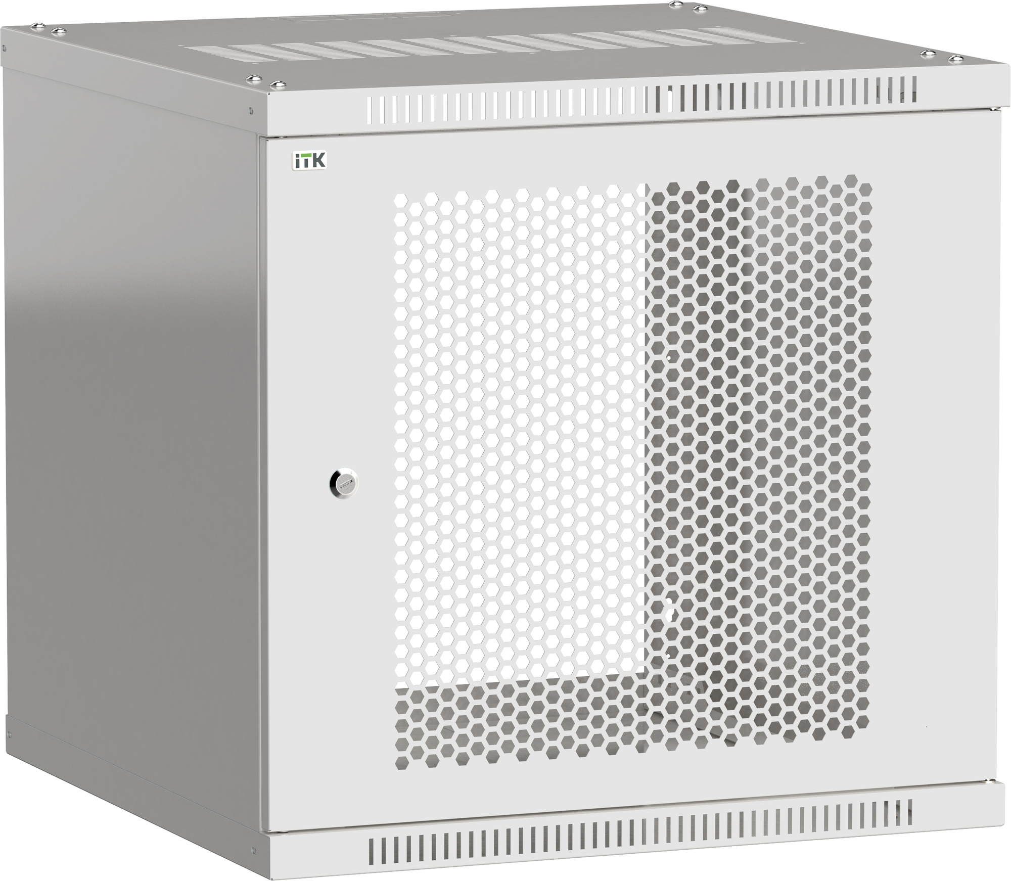 Шкаф LINEA WE 15U 600x650мм дверь перфорированная серый