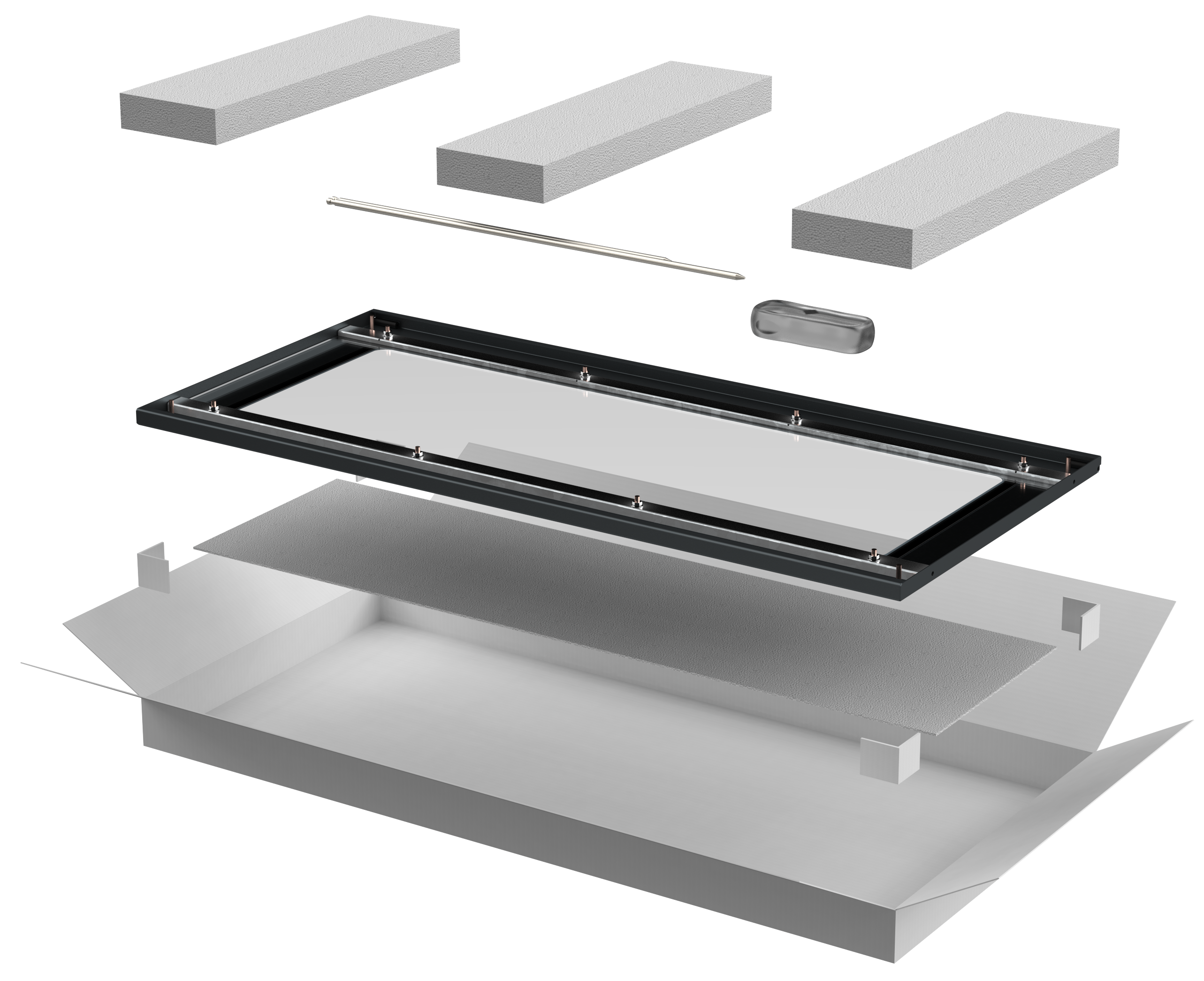 Дверь стеклянная LINEA E 600мм шкафа 24U чер.