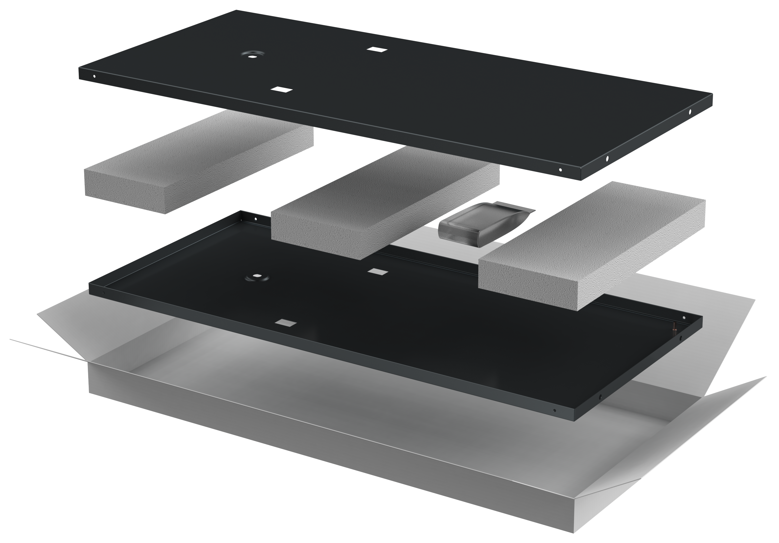 Комплект стенок боковых 800мм шкафа 18U LINEA N чер.