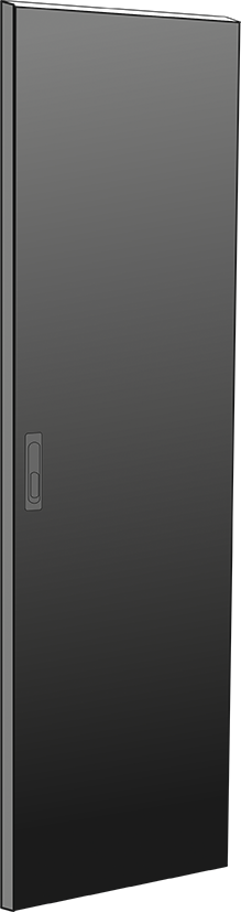 Дверь металлическая 800мм шкафа 24U чер. LINEA N