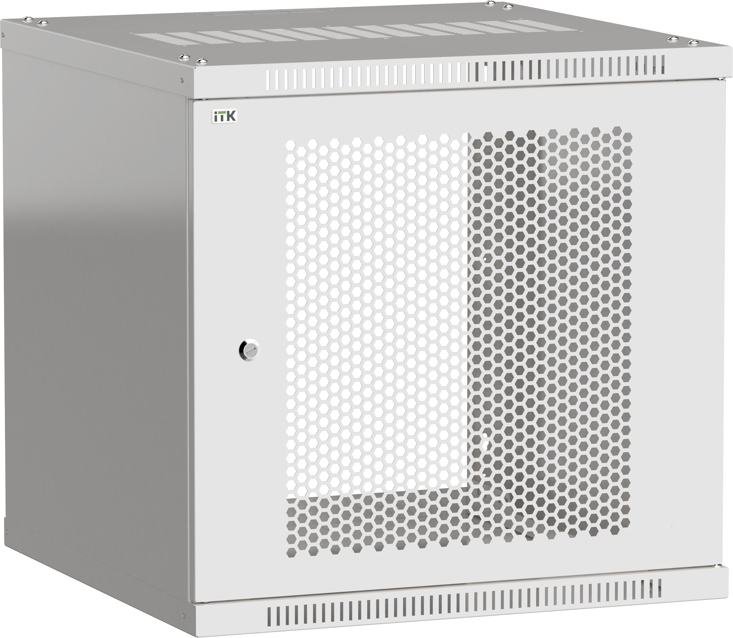 Шкаф LINEA WE 15U 600х600мм дверь перфорированная серый