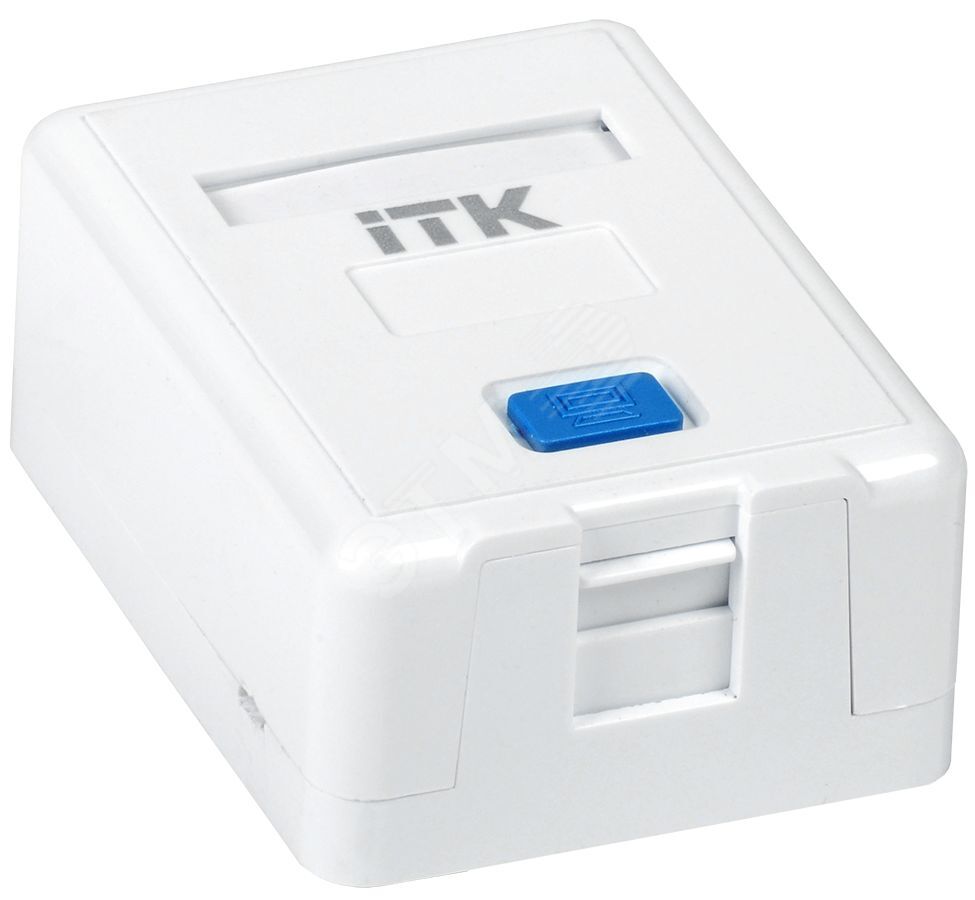 Изображение товара Корпус настенной розетки ITK для 1 модуля Keystone Jack белый