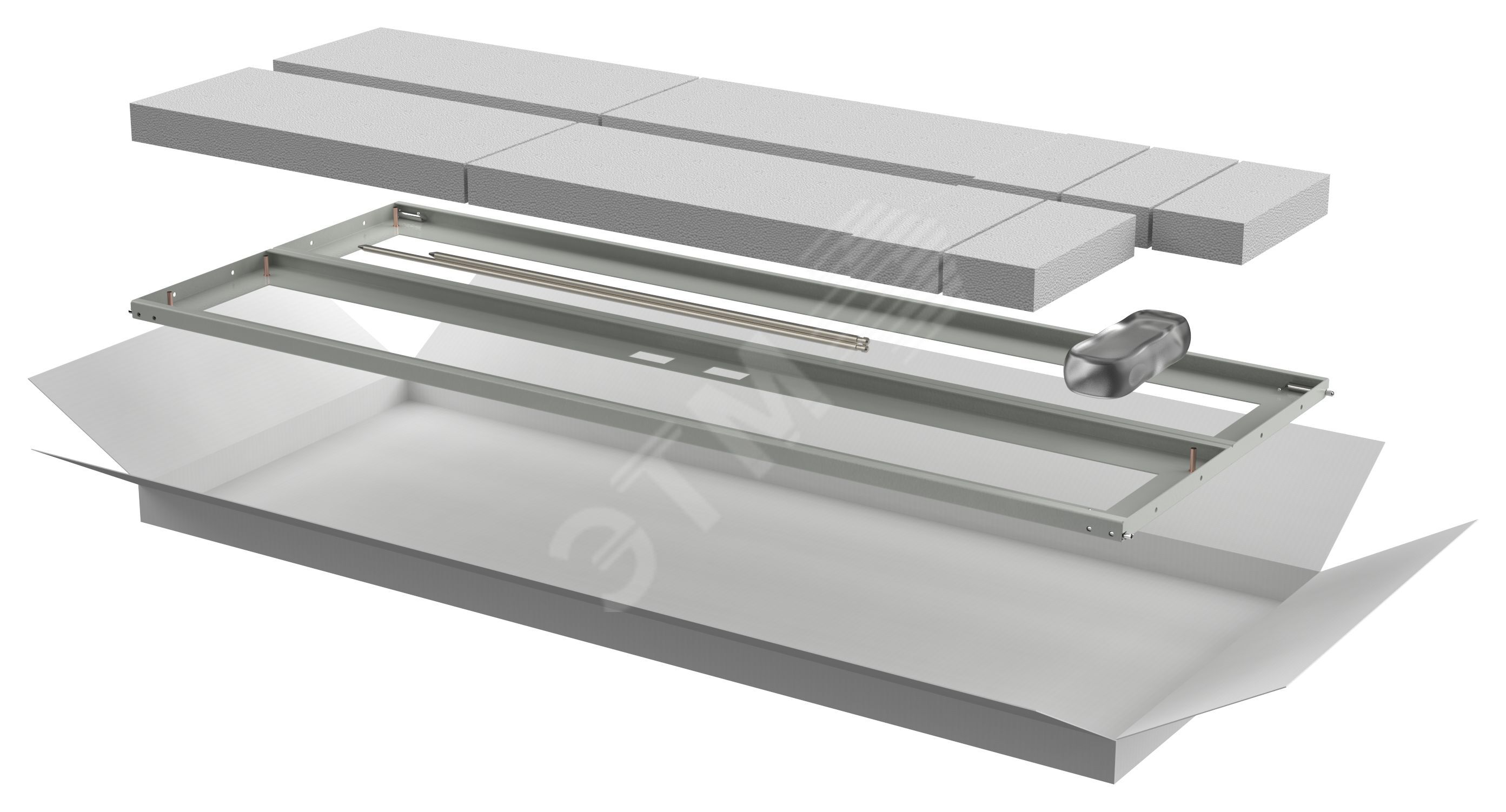 Изображение товара Дверь ITK LINEA N 28U 600мм перфорированная двустворчатая серый 7035
