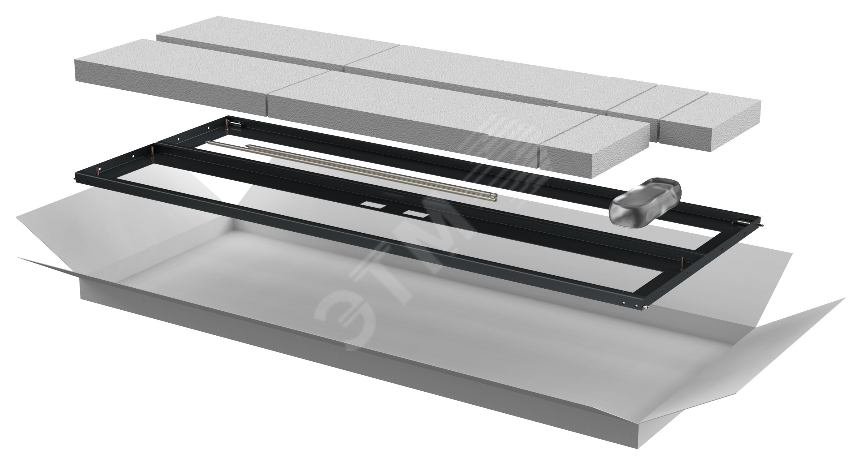 Изображение товара Дверь перфорированная двустворчатая для шкафа LINEA N 28U 600мм черная (шт)