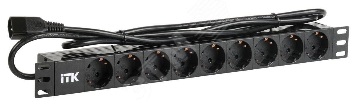 Изображение товара Блок розеток ITK PH22-9D2 9 SCHUKO 16A 220В 1U