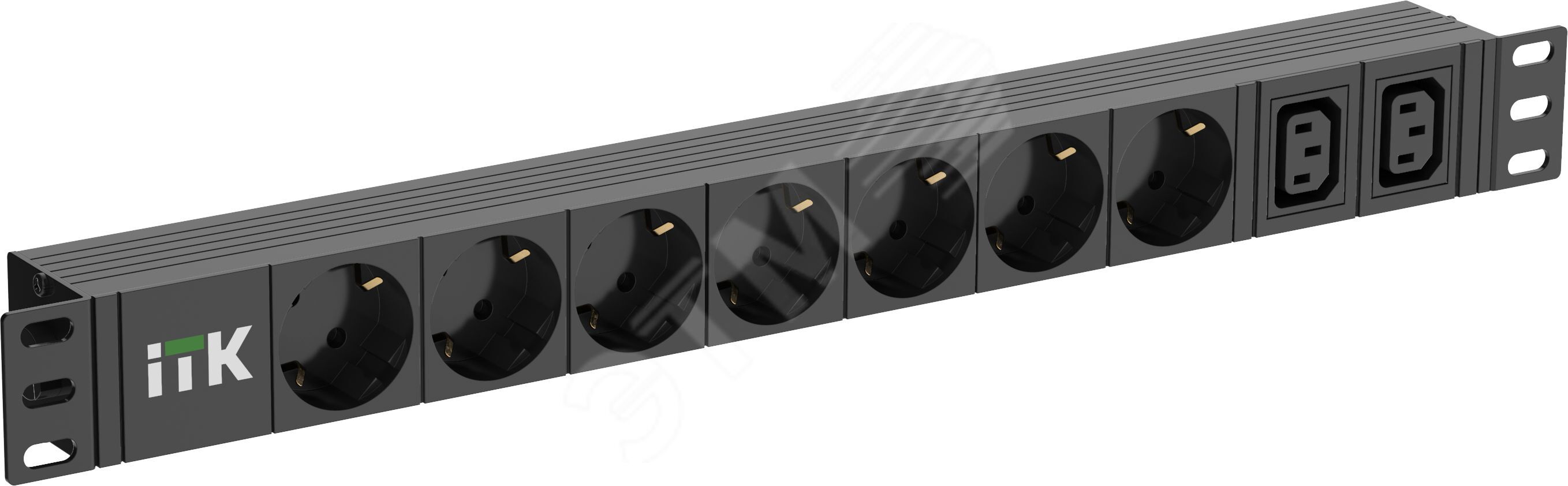 Изображение товара Блок розеток ITK PH22-7D2C131-P 7 Schuko + 2 C13, горизонтальный 1U