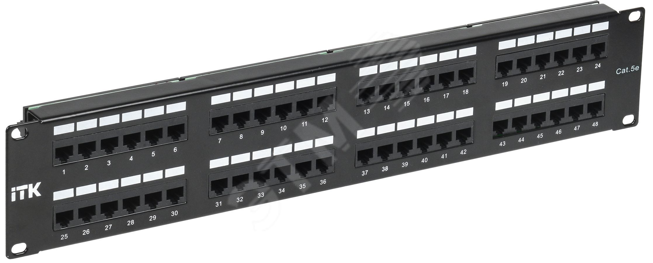 2U патч-панель кат.5E UTP 48 портов (Dual)
