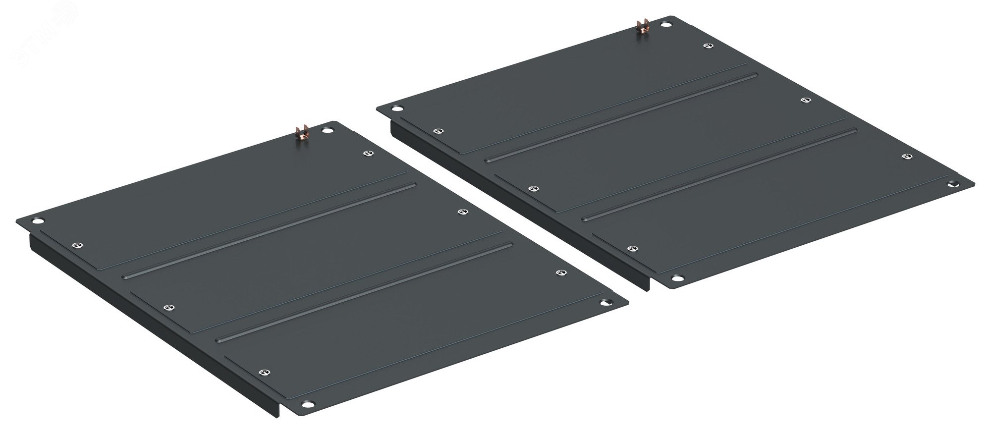 Изображение товара Панель основания шкафа LINEA S 600х1200мм черная комплект из 2 штук