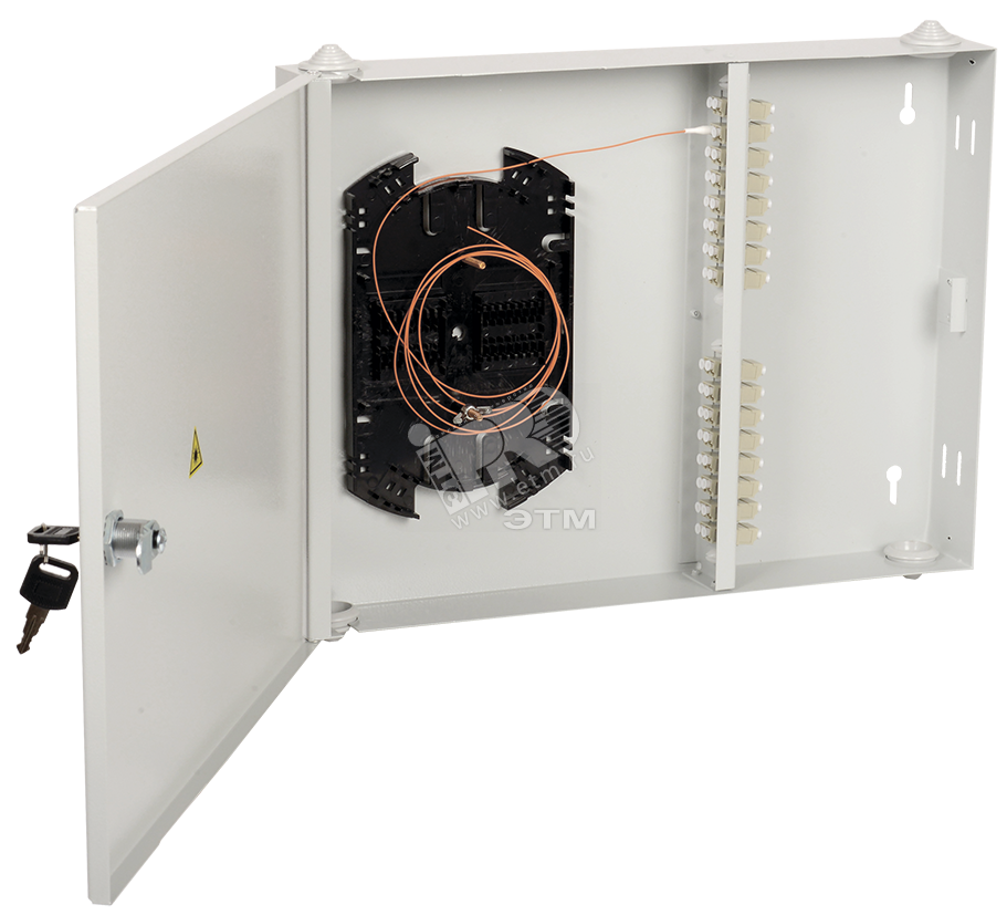 Кросс настенный укомплектованный LC (duplex) 16шт (OM3)