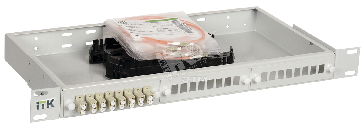 Кросс 1U укомплектованный SC (duplex) 12шт (OM2)
