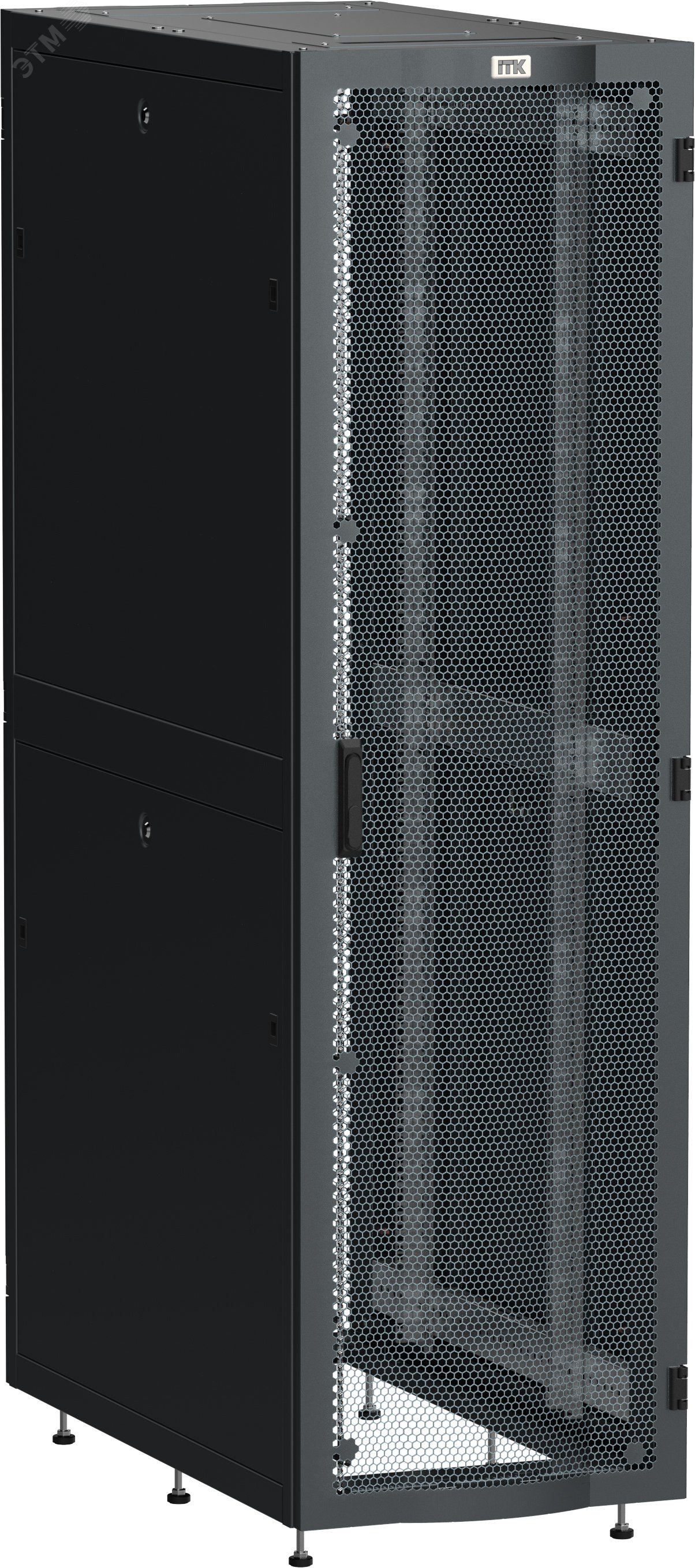 Шкаф серверный ITK LINEA S 19'' 42U 600х1000мм перфорированная дверь черный LS05-42U61-2PP ITK - превью